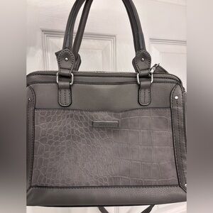 Rosetti Charcoal Croc-Embossed Tote